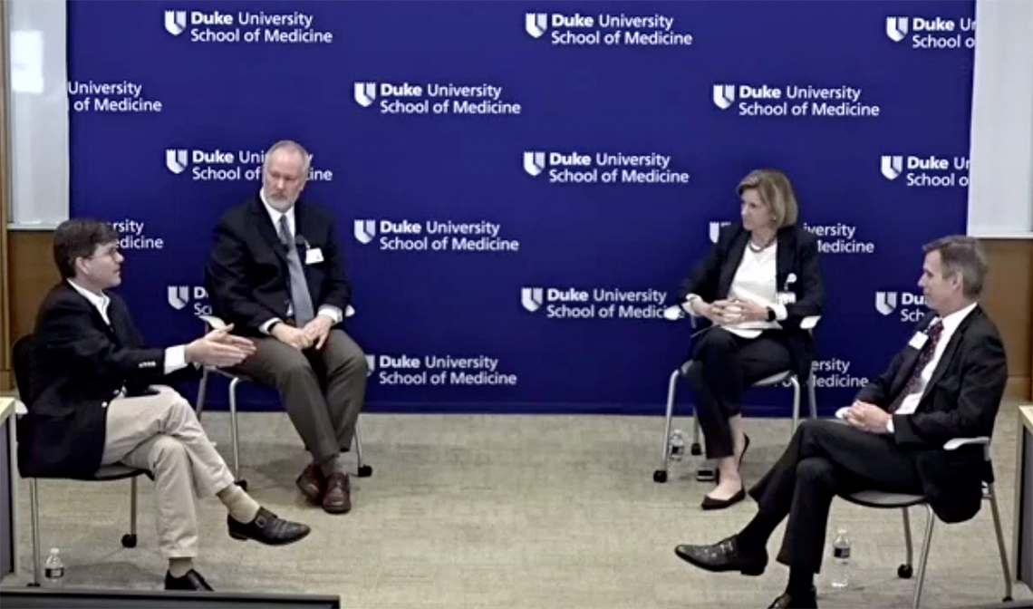 Panelists Chris Woods, Colin S. Duckett, Mary Klotman and Joe Rogers