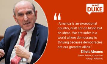 Elliott Abrams: America is an exceptional country, but on not blood but on ideas