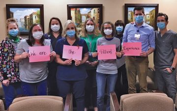 The staff members of the Piedmont Spine Specialists find ways to have fun at work as a means of being better at their jobs. Photo courtesy of Latrisha Smith.