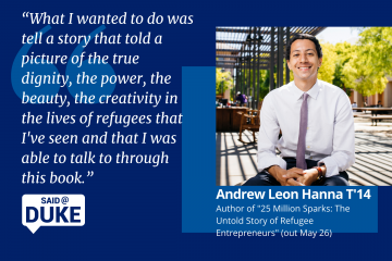 Said@Duke: Andrew Leon Hanna T'14 Shares Refugee Stories From His New Book