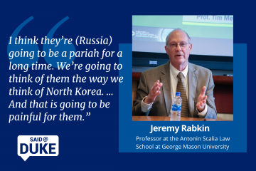 Said@Duke: Jeremy Rabkin on the Law of War and Ukraine