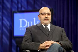 Ebrahim Moosa, being interviewed in the Duke studios