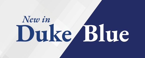 New in Duke Blue against a white and blue backdrop