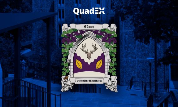 QuadEx logo with Edens' Arch