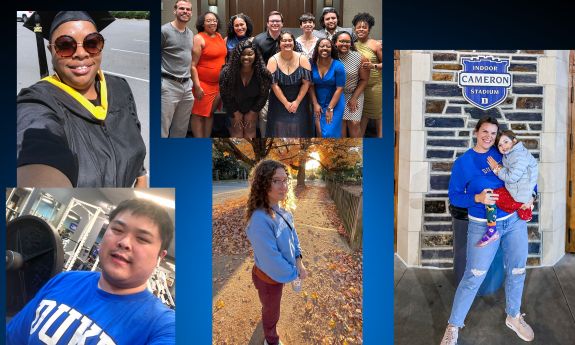 A collage of photos of Duke staff members.