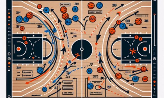 Graph of ball movement and player positioning changes created by the Duke Data+ team.