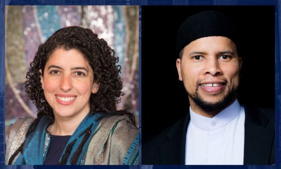 Rabbi Elana Friedman from Jewish Life and Joshua Salaam, Muslim chaplain and director of the Center for Muslim Life at Duke