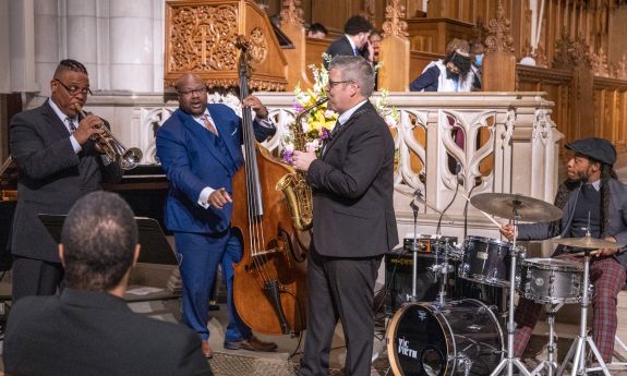 The John Brown Quintet performs during Duke University’s 2023 Dr. Martin Luther King Jr.