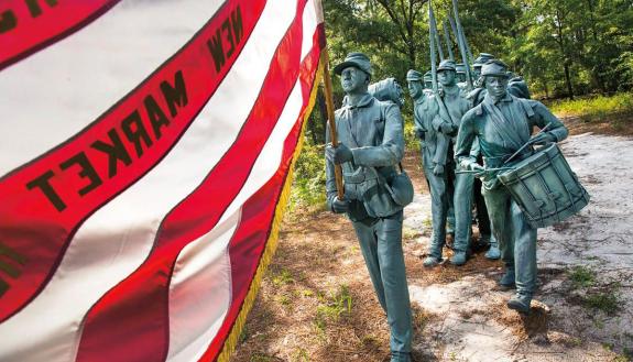 Sculpture of Black Union Soldiers by Stephen Hayes, on a site in Wilmington, NC