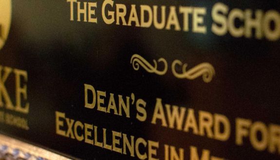 Graduate School plague for the Dean's Award