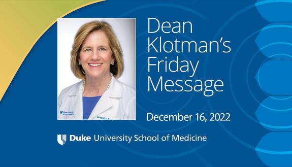Dean Klotman's Friday Message December 16, 2022 video thumbnail