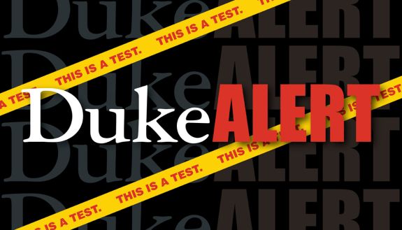 DukeALERT emergency test scheduled for March 8, 2023.