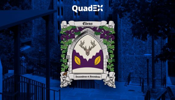 QuadEx logo with Edens' Arch