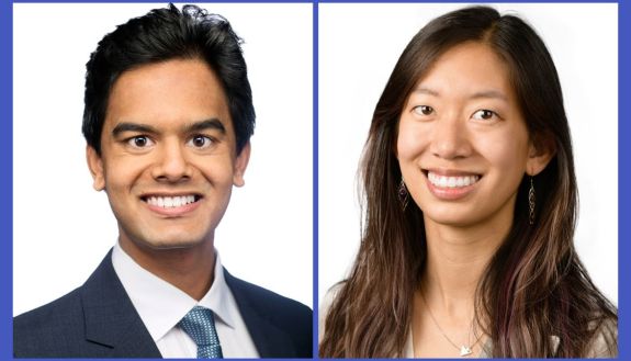 Soros fellows winners Shomik Verma and Anna Li.