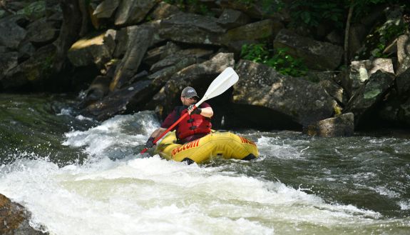 Brent Lightle whitewater kayaking.