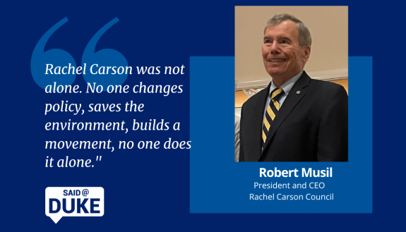 Said@Duke: Robert Musil o0n Eve Carson's environmental legacy