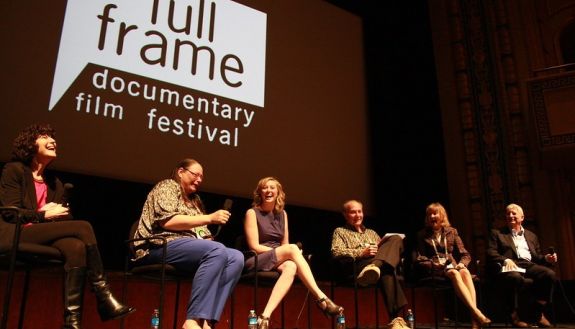 Nancy Buirski on a panel at the Full Frame Film Festival