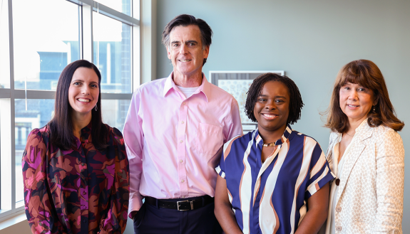 Faculty members in the Duke University School of Medicine Department of Psychiatry and Behavioral Sciences Alexis French, PhD; Robert Murphy, PhD; Courtney McMickens, MD, MPH, MHS; and Lisa Amaya-Jackson, MD, MPH.