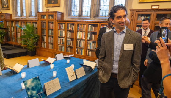 Jonathan Viventi at event celebrated newly tenured faculty