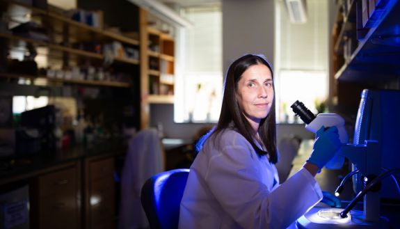 Kate Meyer, PhD, assistant biochemistry professor at Duke School of Medicine, recently served on the National Academies of Sciences, Engineering and Medicine committee to chart a future for sequencing RNA and its modifications. (Photo by Eamon Queeney) 