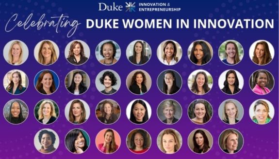 Celebrating Women in Innovation, with a collage of faces