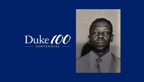 Duke 100 Centennial with photo of Donald Love