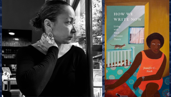 Left, Jennifer Nash. Right, book cover for How We Write Now