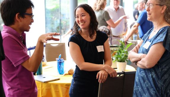 Student Affairs academic advisors chat during the Academic Advisor’s Center’s Advisor Assembly held at Penn Pavilion last month. 