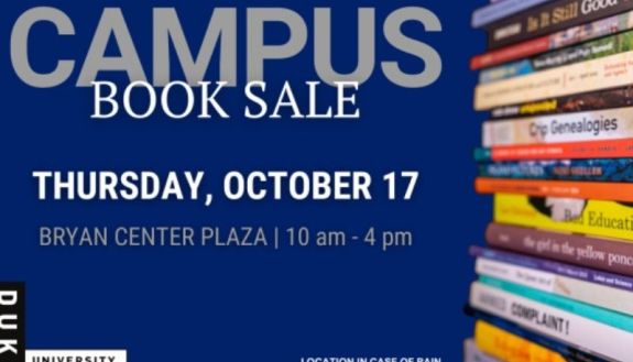 Campus book sale, Thursday October 17