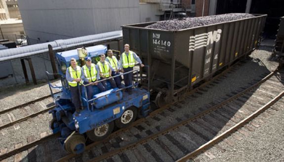 The last coal car to run at Duke