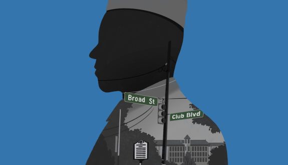 Graphic of bus driver at Broad Street