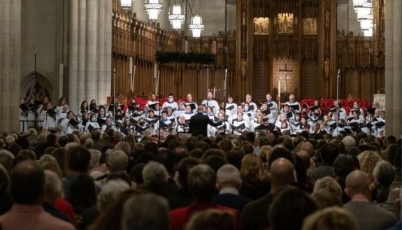 A choir performing 