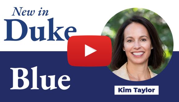 Kim Taylor, Vice President and General Counsel for Duke University, is featured in an interview series about new leaders campus.