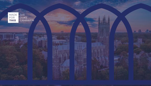 Made for This logo over aerial photo of Duke Chapel