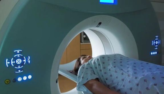 person going in for an MRI