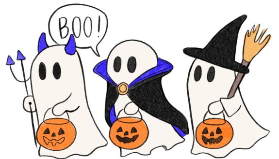 drawing of ghosts