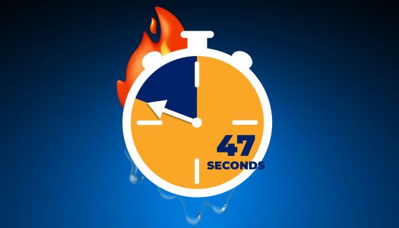A graphic of a timer with 47 seconds