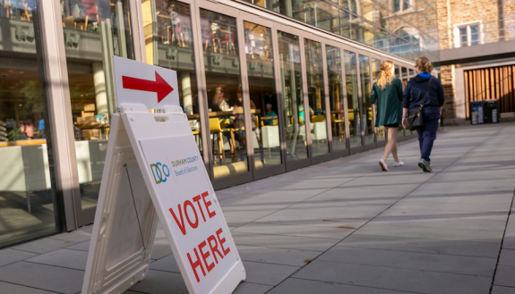 Early voting on Duke's campus