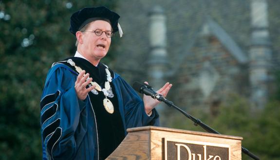Vince Price speaks at his inaugural ceremony Thursday. Photo by Duke Photography