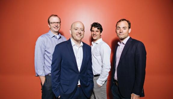 Element Genomics founders (L-R) Greg Crawford, Kris Wood, Tim Reddy and Charlie Gersbach.