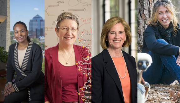 Duke's new members of the American Academy of Arts & Sciences (L-R) Boulware, Jinks-Robertson, Klotman, Yoder. 