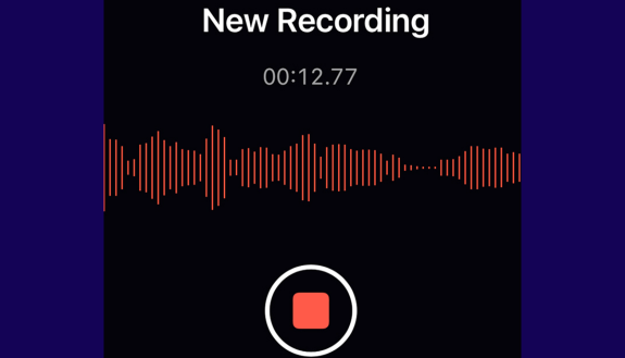 graphic of an audio recording