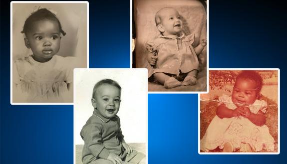 Left to right: Baby photos of Duke employees Mayme Webb-Bledsoe, Billy Newton, Cynthia Browning and Sharon White.