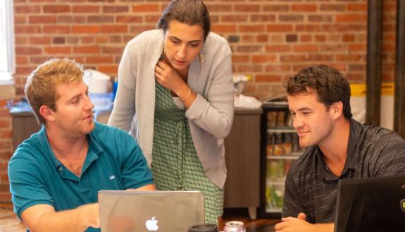 Clark Bulleit ’19, Beryl Baldwin ’20, and Kevin Gehsmann ’19