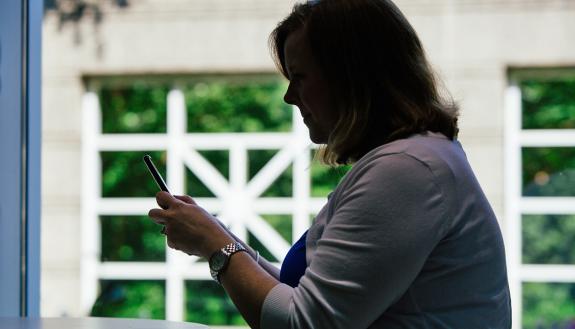 Jessica Burgess turned off most of her smartphone notifications this year. Photo by Ben McKeown