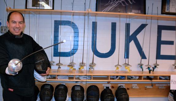 Blue Devil of the Week: En Garde with Fencing Coach Darius Wei. Duke’s assistant fencing coach keeps athletes on point.