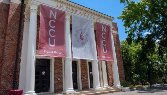 North Carolina Central Univeristy's B.N. Duke Auditorium is named after Benjamin Duke, a early benefactor to the university and a member of the Duke family. Photo courtesy of North Carolina Central University.