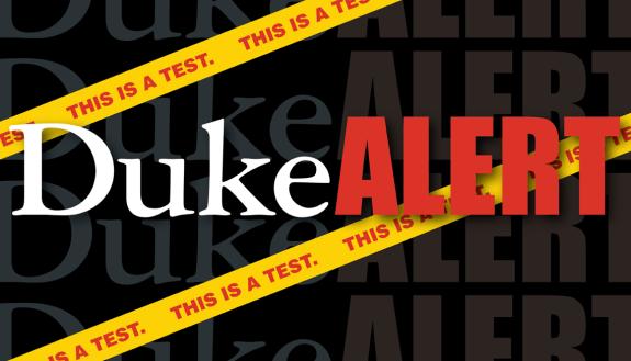 A test of the DukeALERT system will be conducted on Wednesday at 10 a.m. 