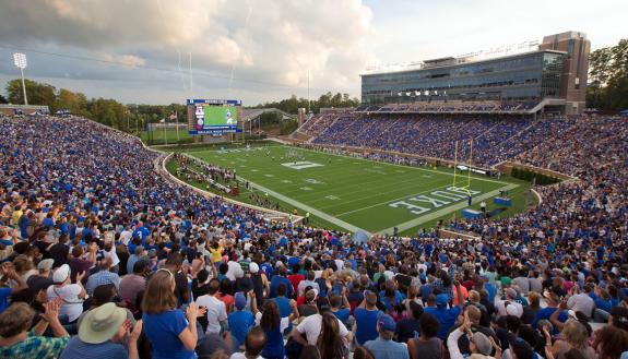 Duke opened the 2017 football season at Brooks Field at Wallace Wade Stadium with a 60-7 win against North Carolina Central, which was preceded by the 2017 Employee Kickoff Celebration.