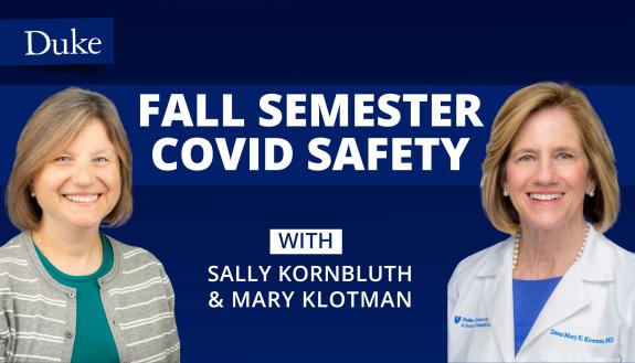 Sally Kornbluth with Mary Klotman in a video conversation